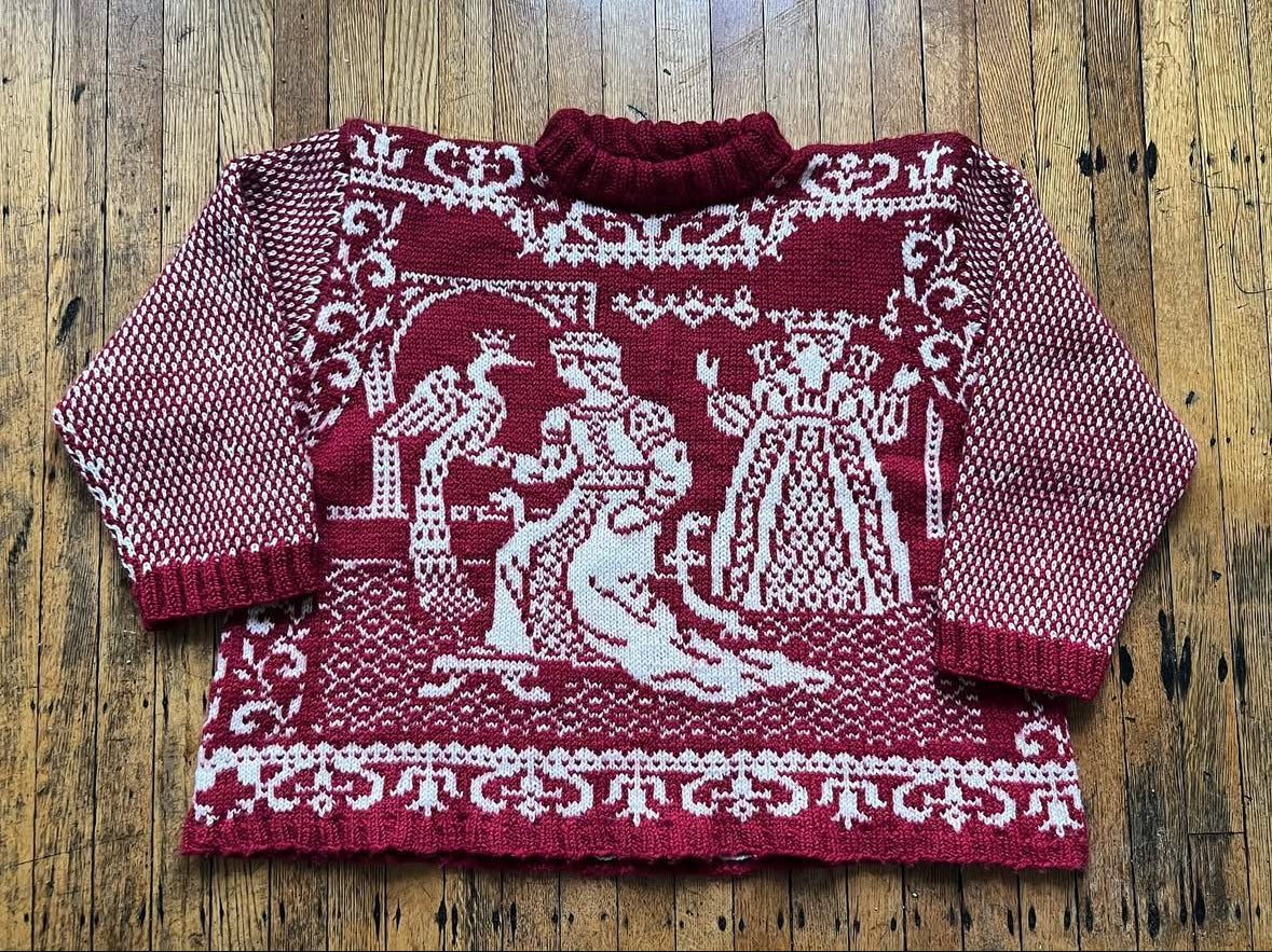 Red and White Sweater