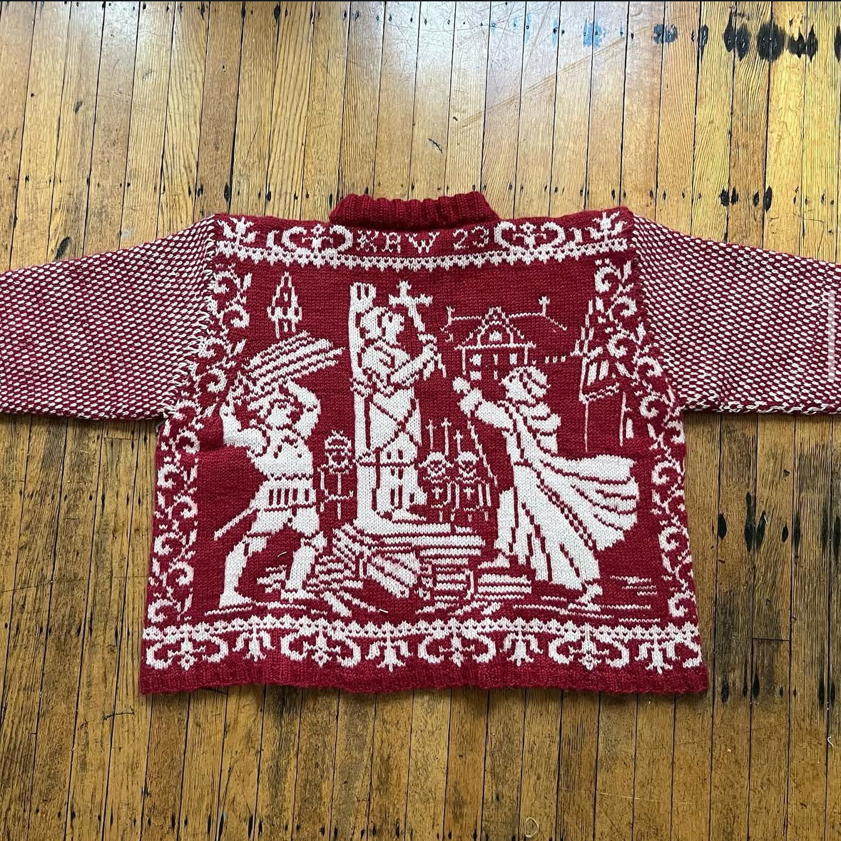 Red and White Sweater