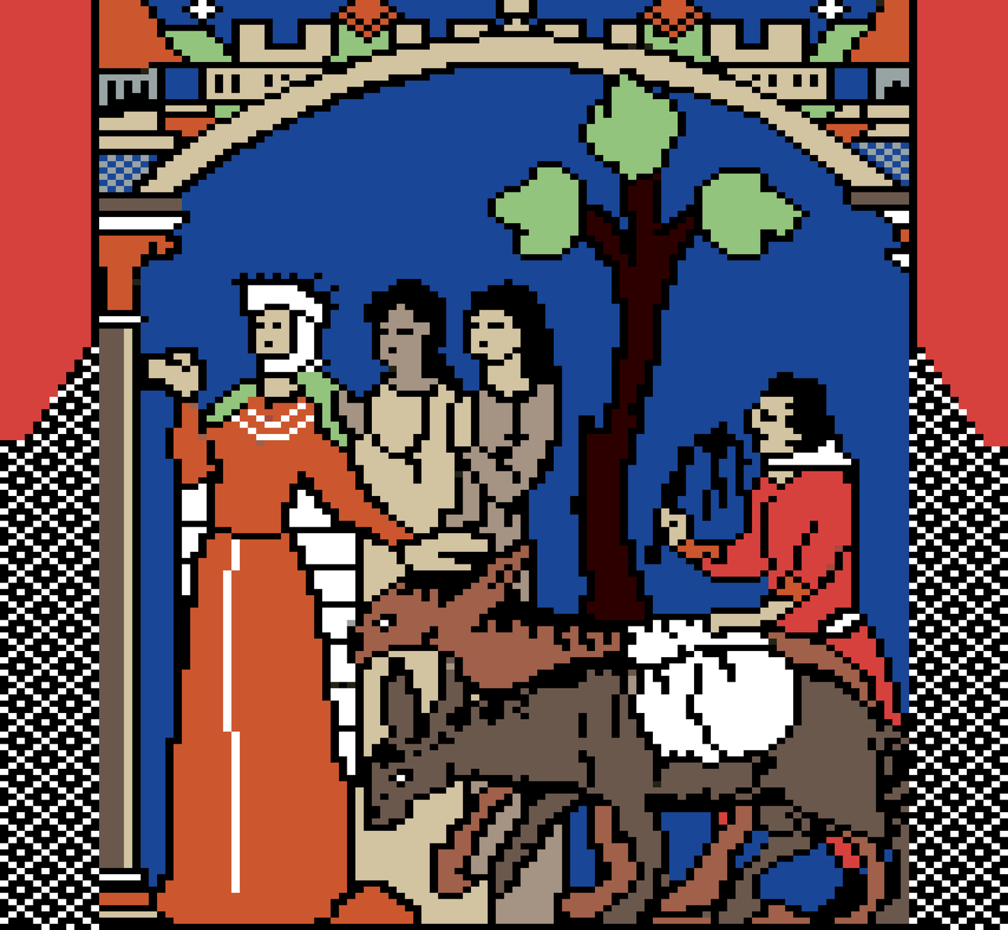 The Crusader Bible MS M.638, fol. 33v CHART ONLY