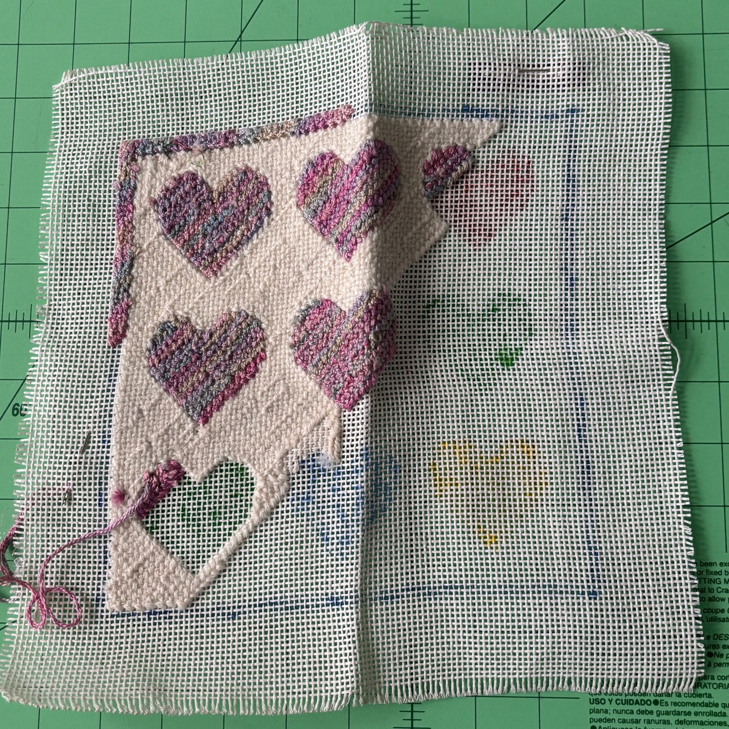9 Hearts WIP - Janice’s Needlepoint stash