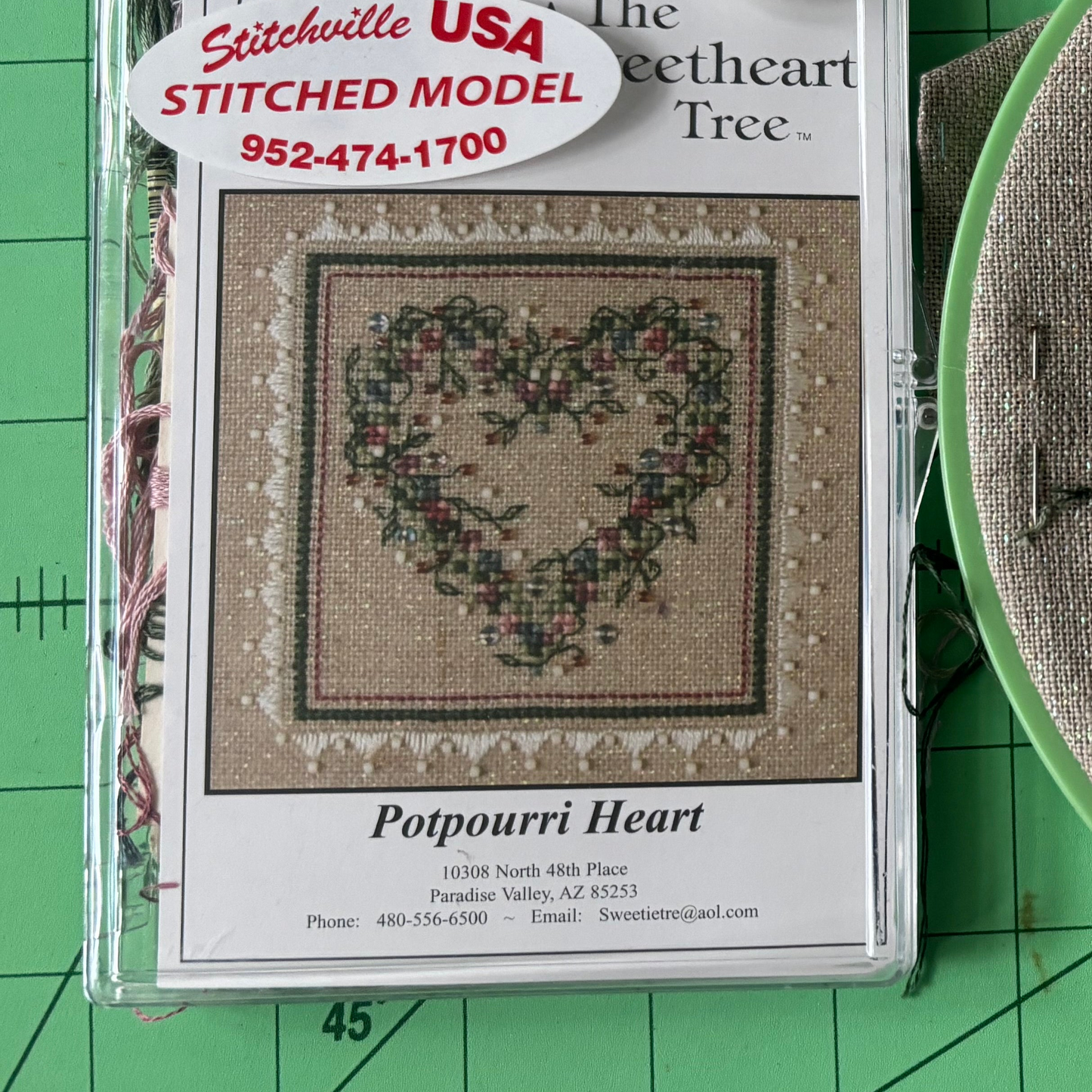 The Potpourri Heart Kit - Needlepoint kit from Janice’s Stash
