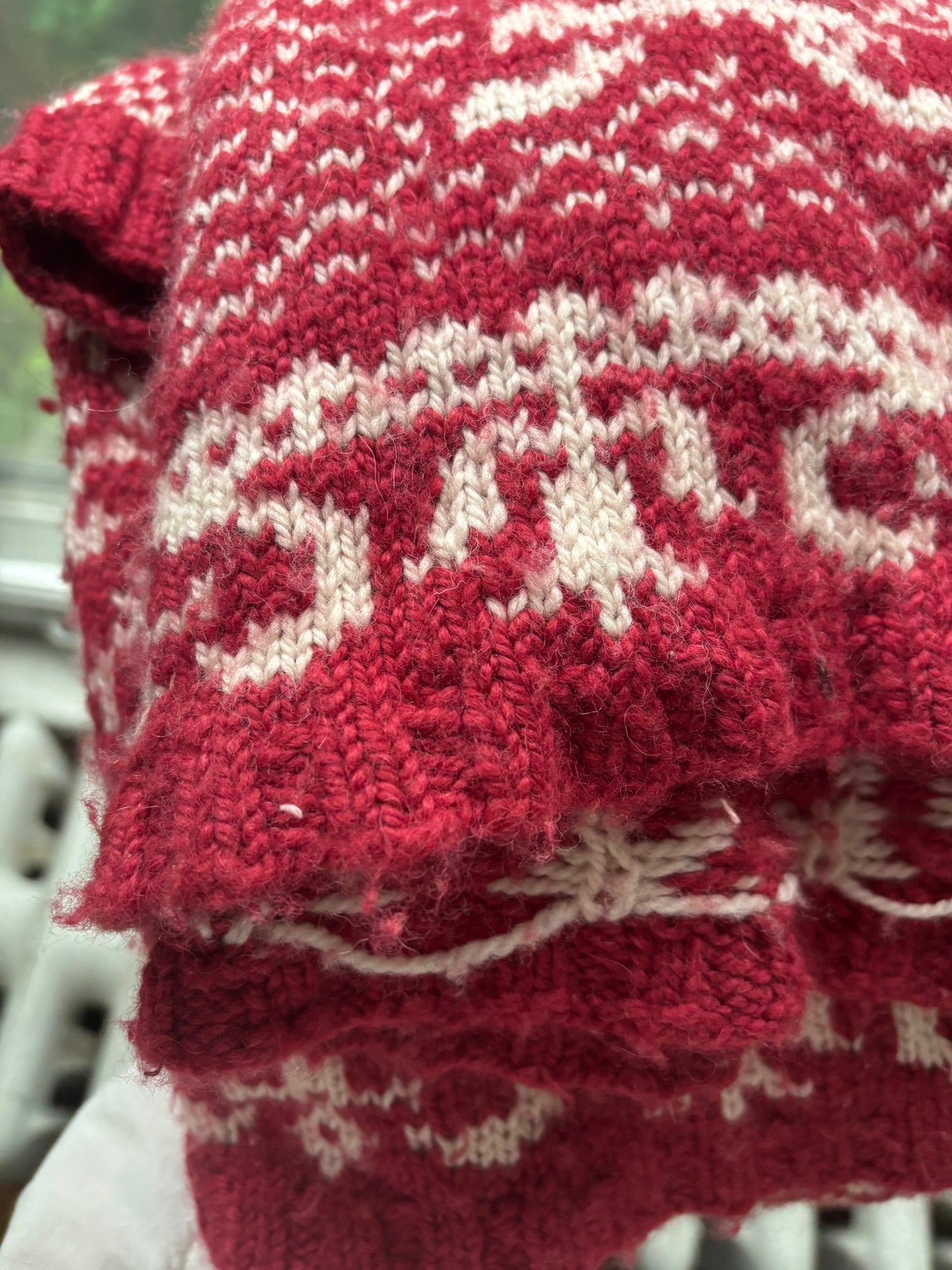 Red and White Sweater
