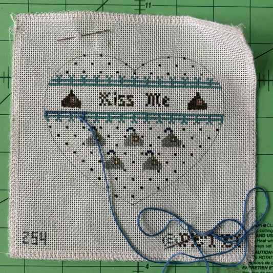 Hershey Kiss Me Heart - Needlepoint canvas